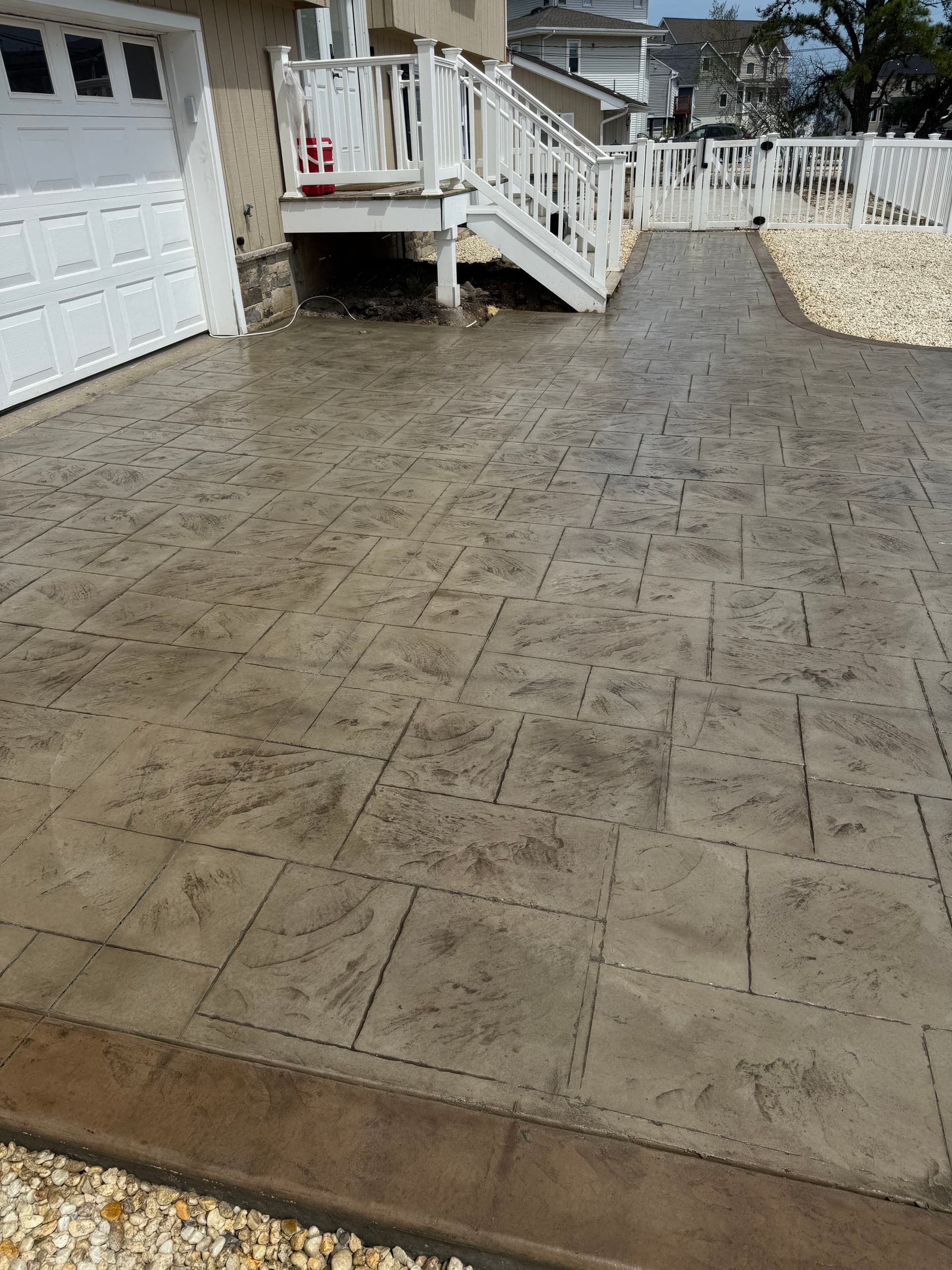 1,005 Sq Ft Stamped Concrete Driveway Built to Last