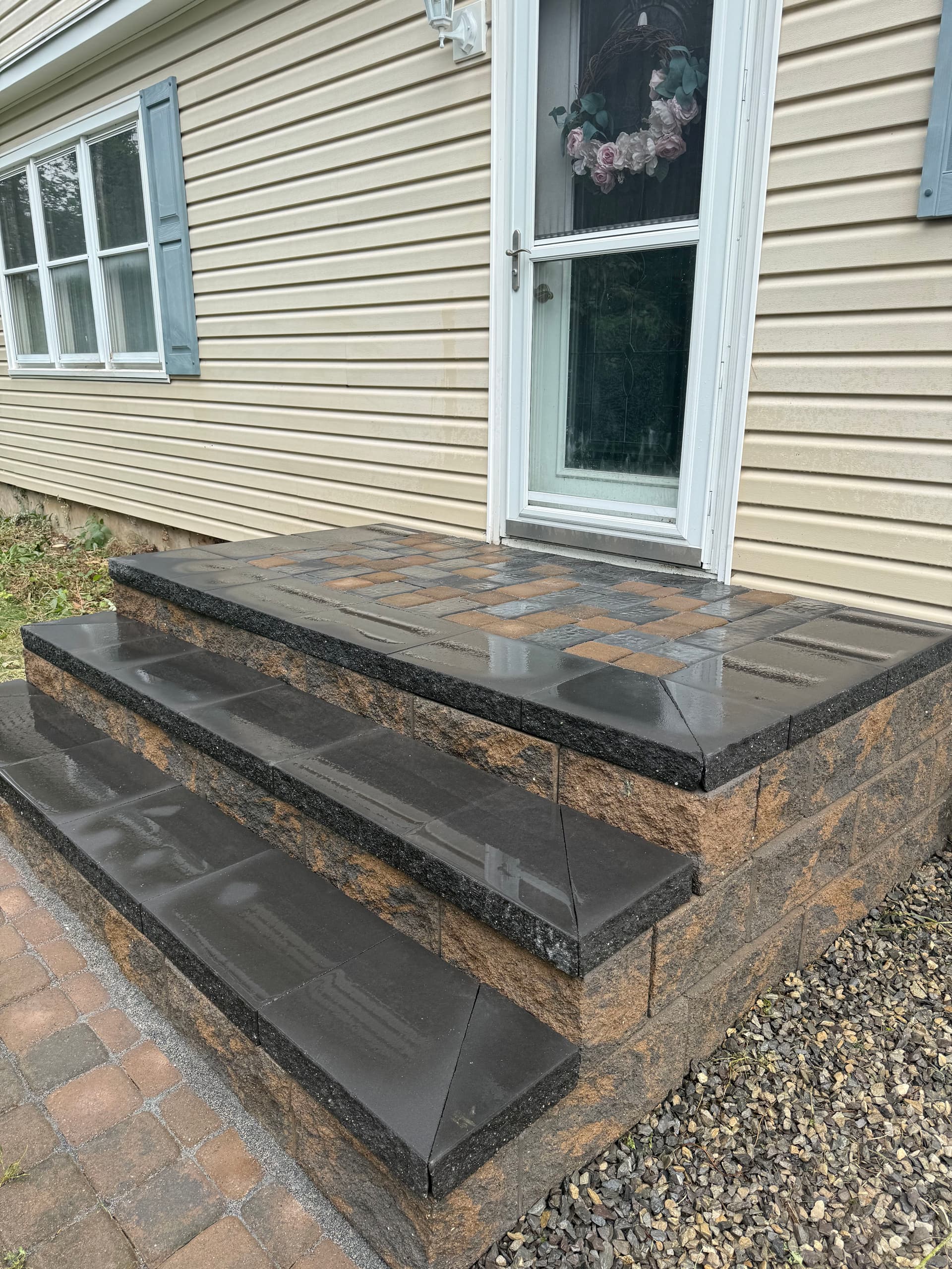 Gallery photos for Front Entry Steps Get a Sharp Paver Upgrade: Image #1