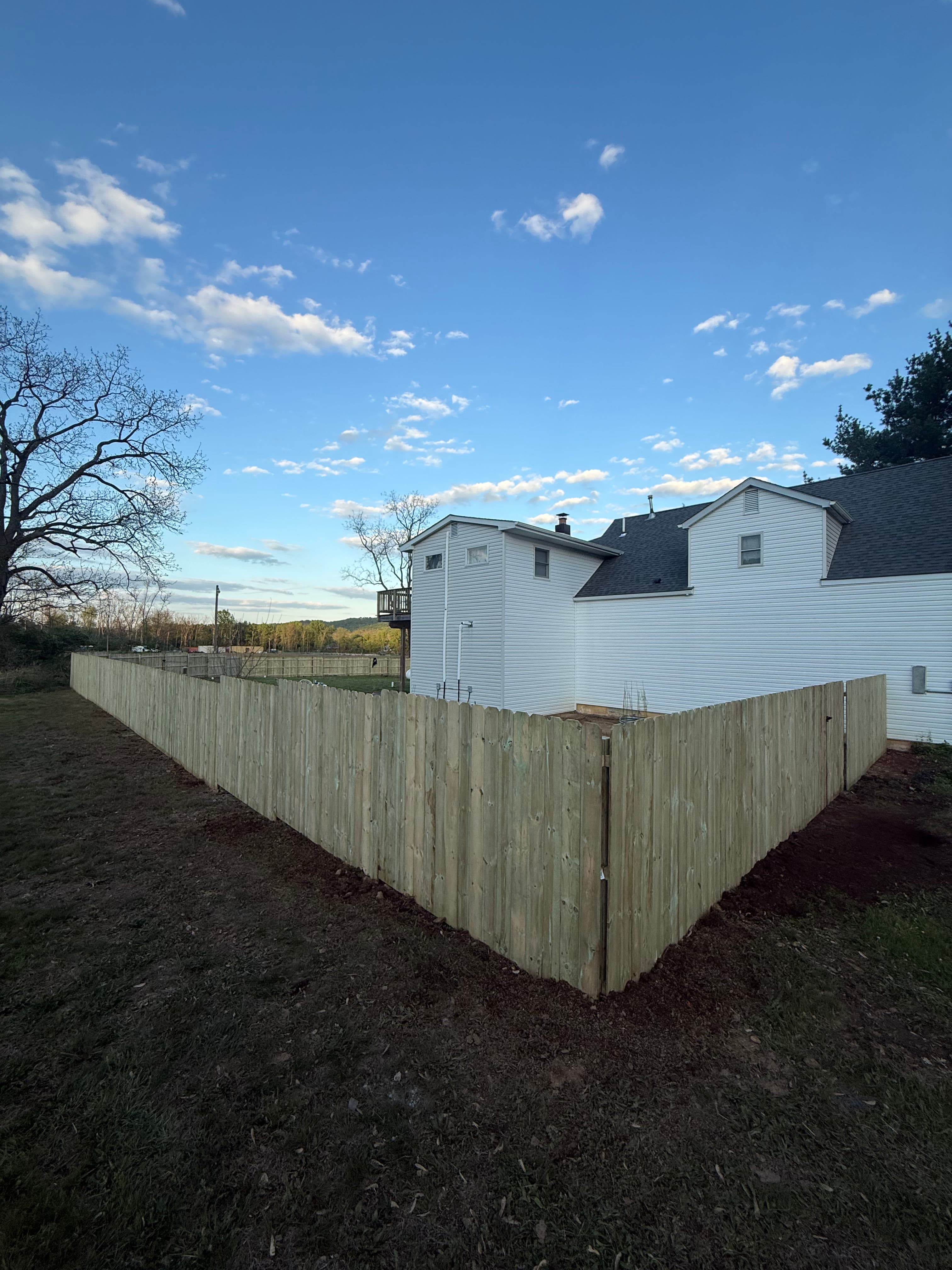 Project 350 Feet of Privacy Fence With Dual Gate Access image