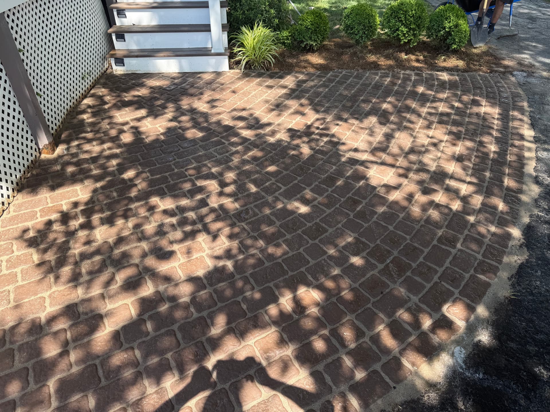 Gallery photos for Mocha Belgium Pavers Give This Front Entry a Timeless Look: Image #1