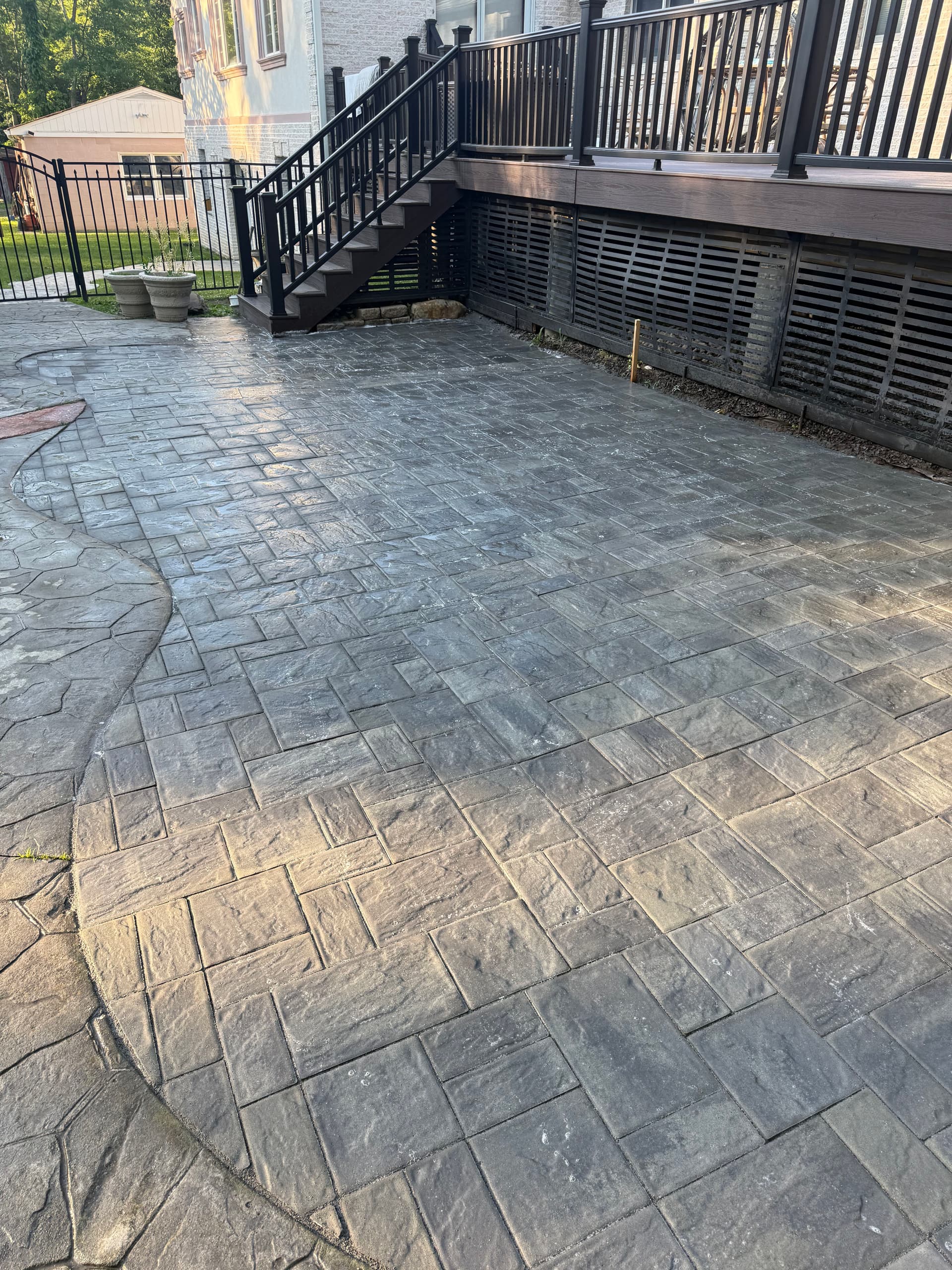 Gallery photos for Pool Deck Paver Extension and Full Backyard Lawn Restoration: Image #3